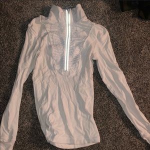 Lululemon white running quarterzip